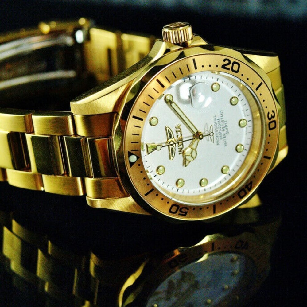 Invicta 18K Men's Pro Diver Watch! New!